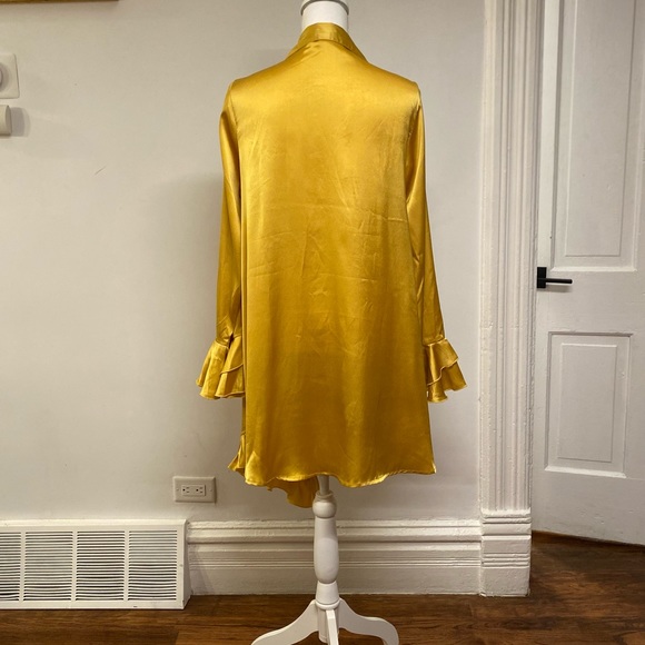 Scared Hawk Silk Wrap Dress - Picture 2 of 3